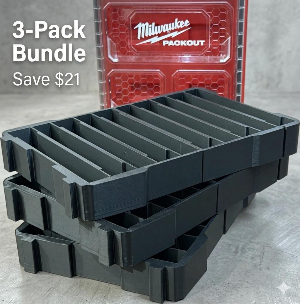 Milwaukee Packout - AR15 Mag Storage 3x BUNDLE - 5.56/.223 Custom Insert Kits!