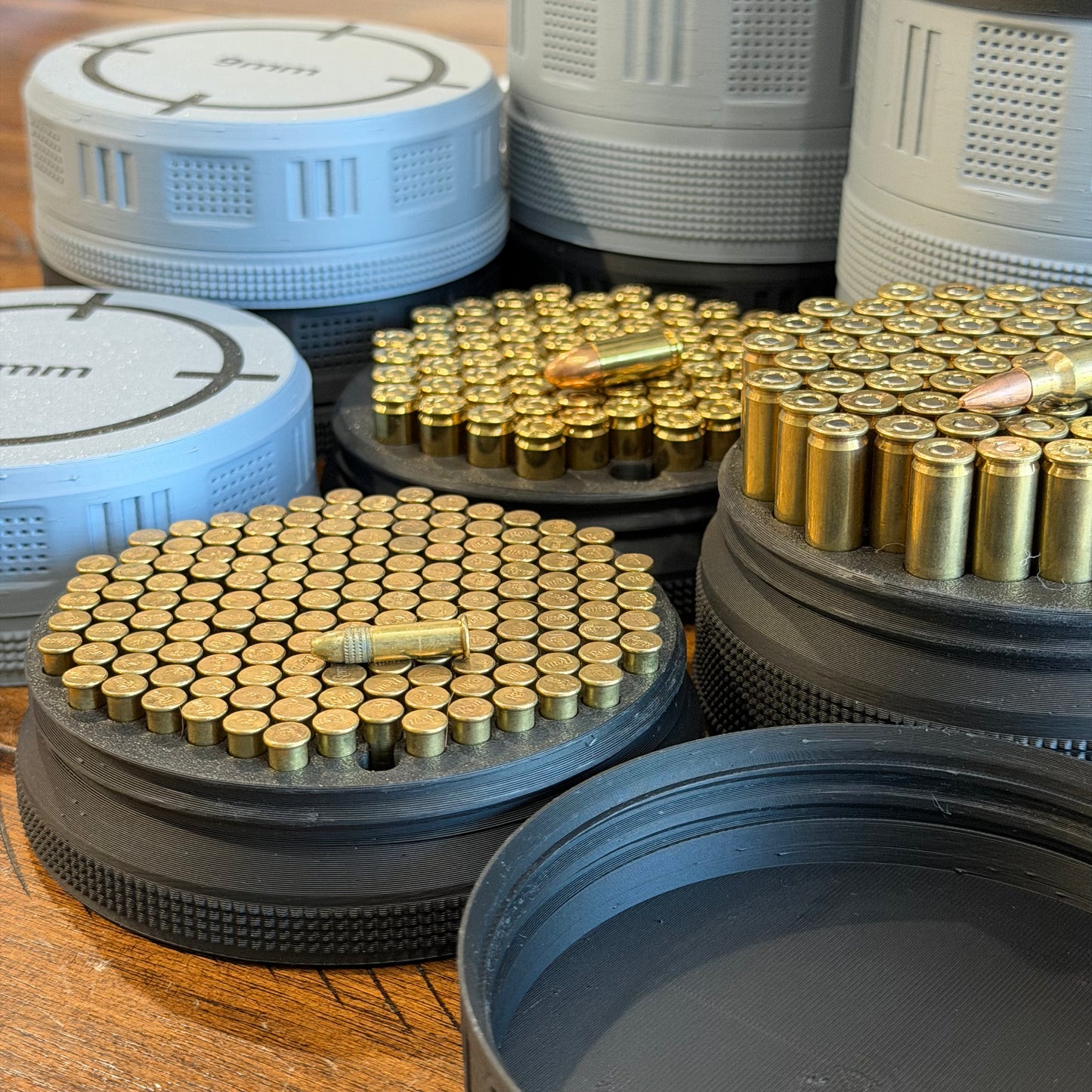 Ammo Cache - Stackable Ammo Organizer - Pistol and Rifle Ammunition Storage