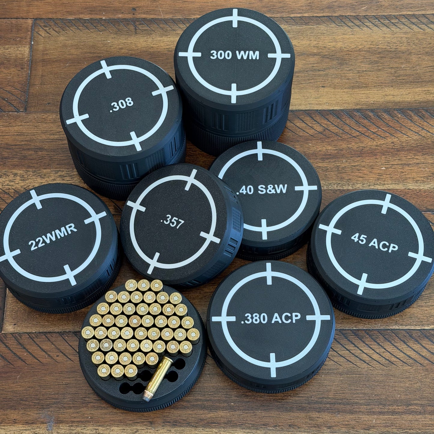 Ammo Cache - Stackable Ammo Organizer - Pistol and Rifle Ammunition Storage